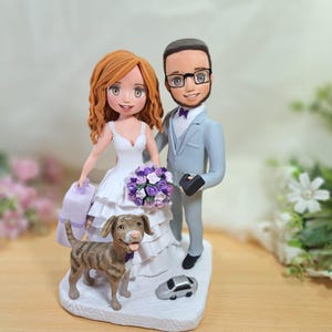 Custom wedding cake topper bride and groom, anime wedding cake topper bride and groom, personalized cake topper for wedding