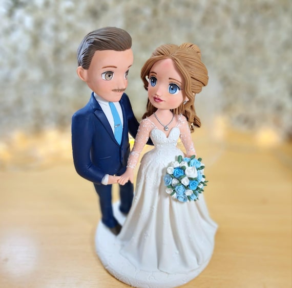 Adorno para tarta de boda personalizado: figura de pareja de