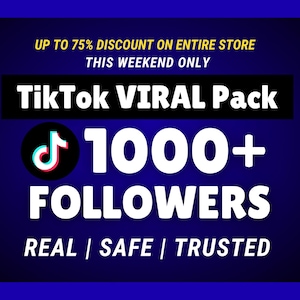 TikTok 1000 Followers | Fully Safe | Quick Delivery | Boost Your Profile Instantly