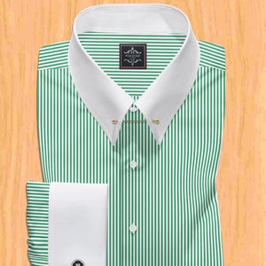 DiBanGu Men's Emerald Green Shirt - Shiny Formal Long Sleeve Button Down For Weddings & Parties