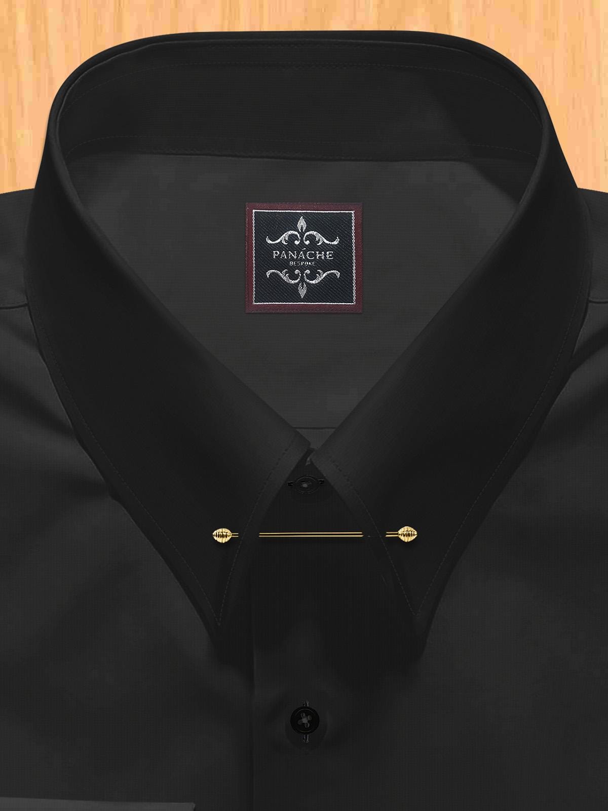 mens black dress shirt with french cuffs Black with white French cuff dress shirts
