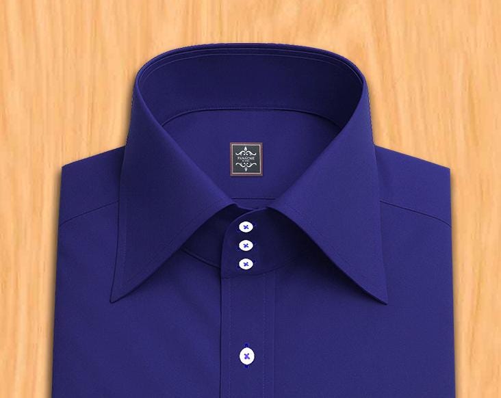 royal blue dress shirts Hisdern Non-iron Royal Blue Dress Shirt and Striped Tie