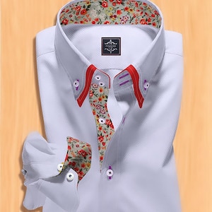Men’s White Shirt Dress | Stylish Button Down Shirts | Long Sleeve Men’s Fashion Dress Shirt | Best Dress Shirt | Men’s Stylish Wear