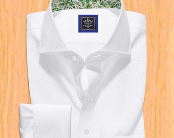 Royal Oxford White French Cuff Dress Shirt – Panache Bespoke