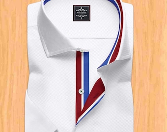 stantt dress shirts Stretch Navy Dress Shirt No Pocket / Standard Buttons main image 1