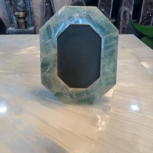 Green Aventurine Photo Frame, Octagonal Frame Gemstone Home Decor Gifts