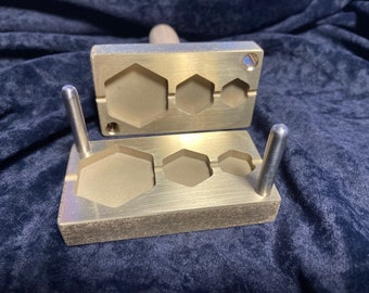 Hexagon Trio - Lampworkers Press Tool