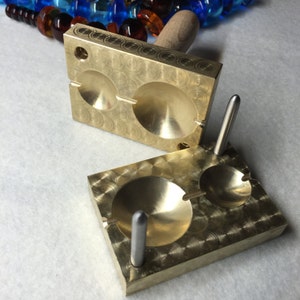 Lentil Duo Lampwork Press - 20mm and 30mm can be used for various art clays also.