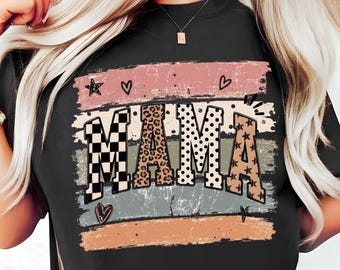 Retro Mama PNG, mama png designs, Mom Graphic Typography, fall Season Sublimation, Rustic Western Fall Artwork, Trendy Digital Download