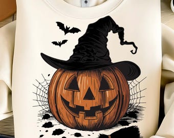 Halloween Png Designs, Spooky Ghost Pumpkin PNG: Halloween Fall Design (Digital Download)