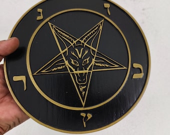 Wooden Pentagram Wall Art, Wiccan Altar Decor, Pagan Star Symbol