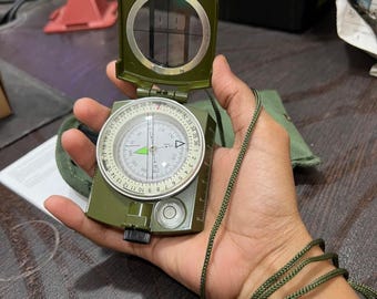 Militair lensatisch kompas met kijklens | Navigatiehulpmiddel voor buiten kamperen