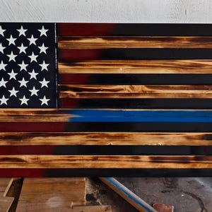 Wooden Flag for Room Wall, Rustic American Flag, Wall Hanging American Flag 36 Inch