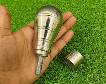 Brass Knob Solid Brass Handle Walking Stick 11 CM Chrome Finish
