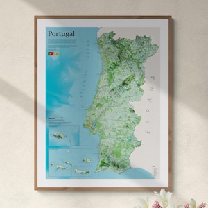 Portugal Topographic Map - High Resolution