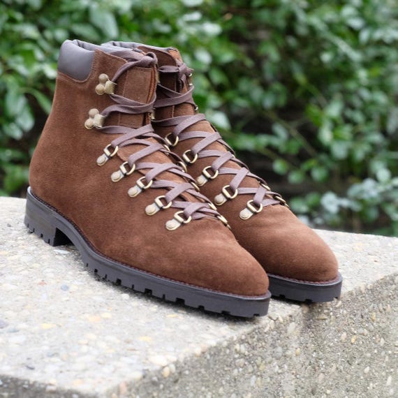 Men\'s Brown Suede Lace-Up Hiking Boots Milwaukee Leather Men main image 2