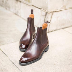 Men&#39;s Height Increasing Brown Leather Chelsea Boots |Premium Elevator Boots for Style, Comfort, and Confidence