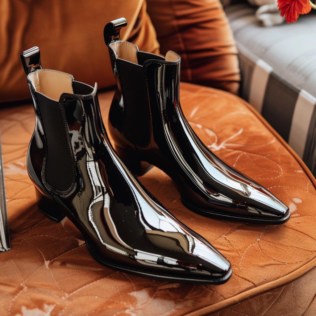 Mens Pointed Toe Chelsea Boots - Etsy