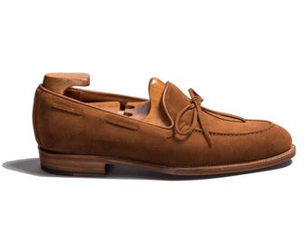 Handmade Suede Tassel Loafers: Italian Leather Slip-Ons
