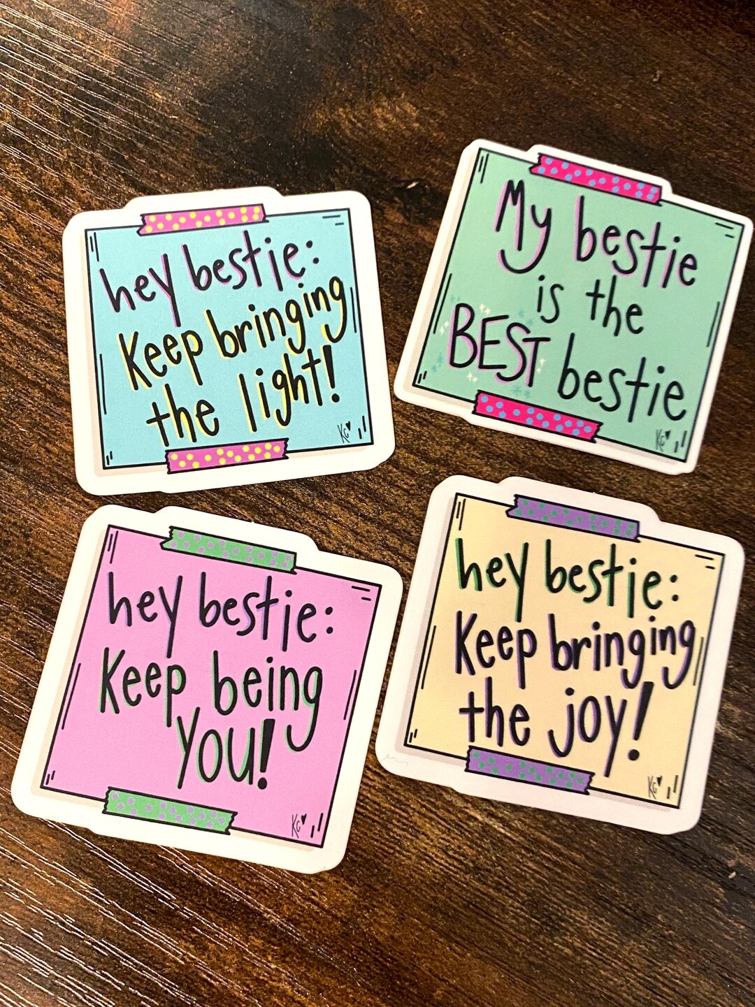 Bestie Love Vinyl Sticker: 4 Styles! - Etsy