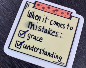 When it Comes to Mistakes-GB Vinyl Sticker
