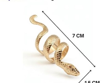 Adjustable Snake Ring - Chunky Antique Ring - Statement Unique Jewelry