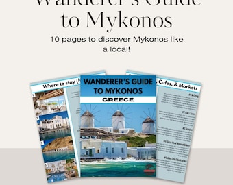Przewodnik po Mykonos w Grecji • 10-stronicowy plan podróży po wyspie (PDF)