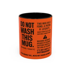 Caneca NÃO LAVE Caneca vintage com aviso para amantes de café hardcore