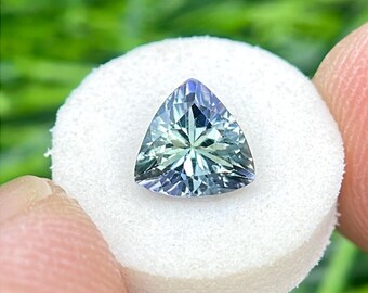 Natural 6 mm Unheated Tanzanite Gemstone: 0.81 cts Trillion Faceted Stone , Loupe Clean