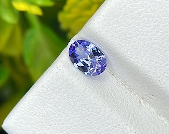 6.5x4.5mm Natural Tanzanite Faceted Loose Gemstone : Unheated Oval Cut , 0.58 cts , #145