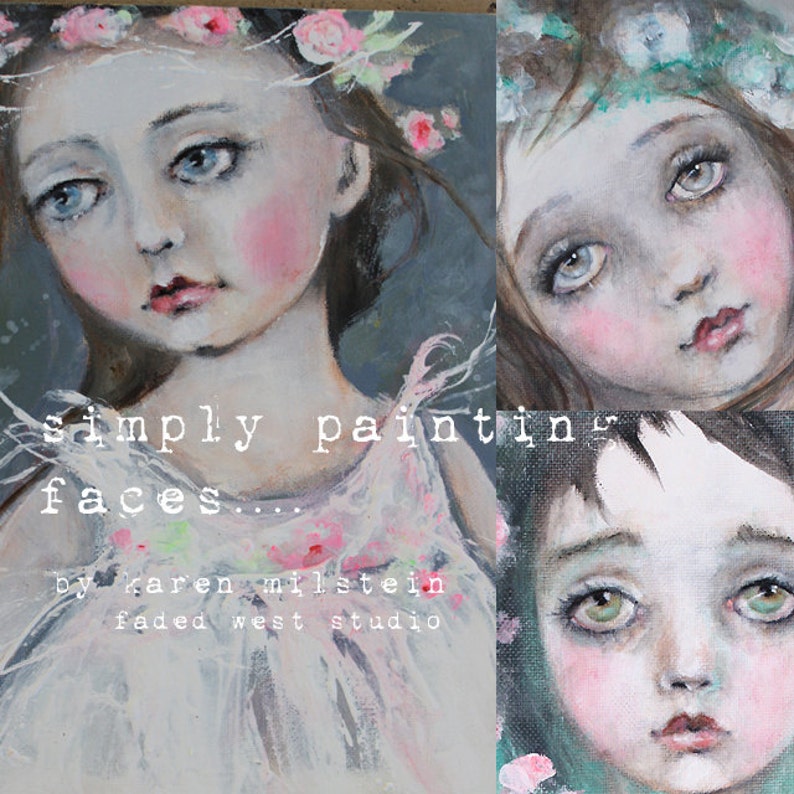 Cours de peinture de portrait en ligne, peignant simplement des visages... Karen Milstein image 1
