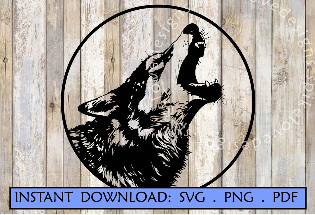 Wolf SVG Howling Wolf SVG Forest Svg Nature Svg Hunting Svg Camping ...