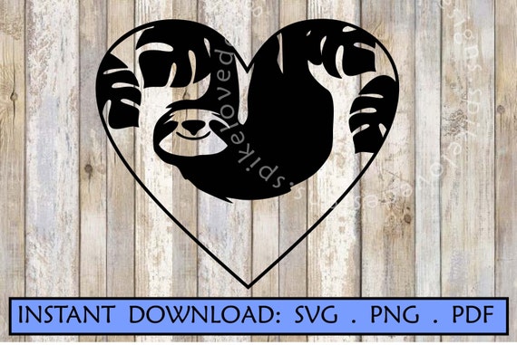 Download I Love You A Sloth Svg Sloth Heart Svg Sloth Svg Heart Svg Etsy