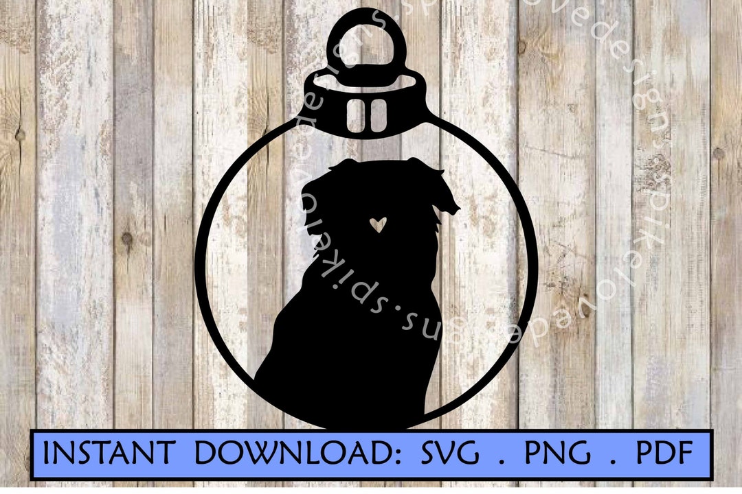 Golden Retriever Christmas Ornament SVG Dog Silhouette Ornament SVG Dog ...