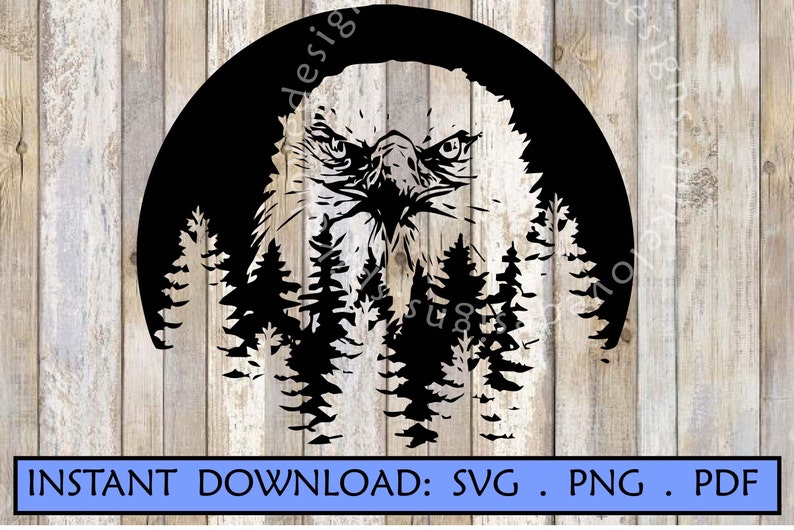 Bald Eagle SVG Eagle SVG Forest Svg Hunting Svg Camping - Etsy UK