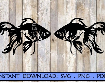 Goldfish SVG: Siamese Fighter Fish (Digital Download)