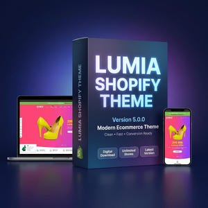 Tema de Shopify para Lumia 5.0.0: Tema de comercio electrónico moderno y optimizado para conversiones / Descarga digital
