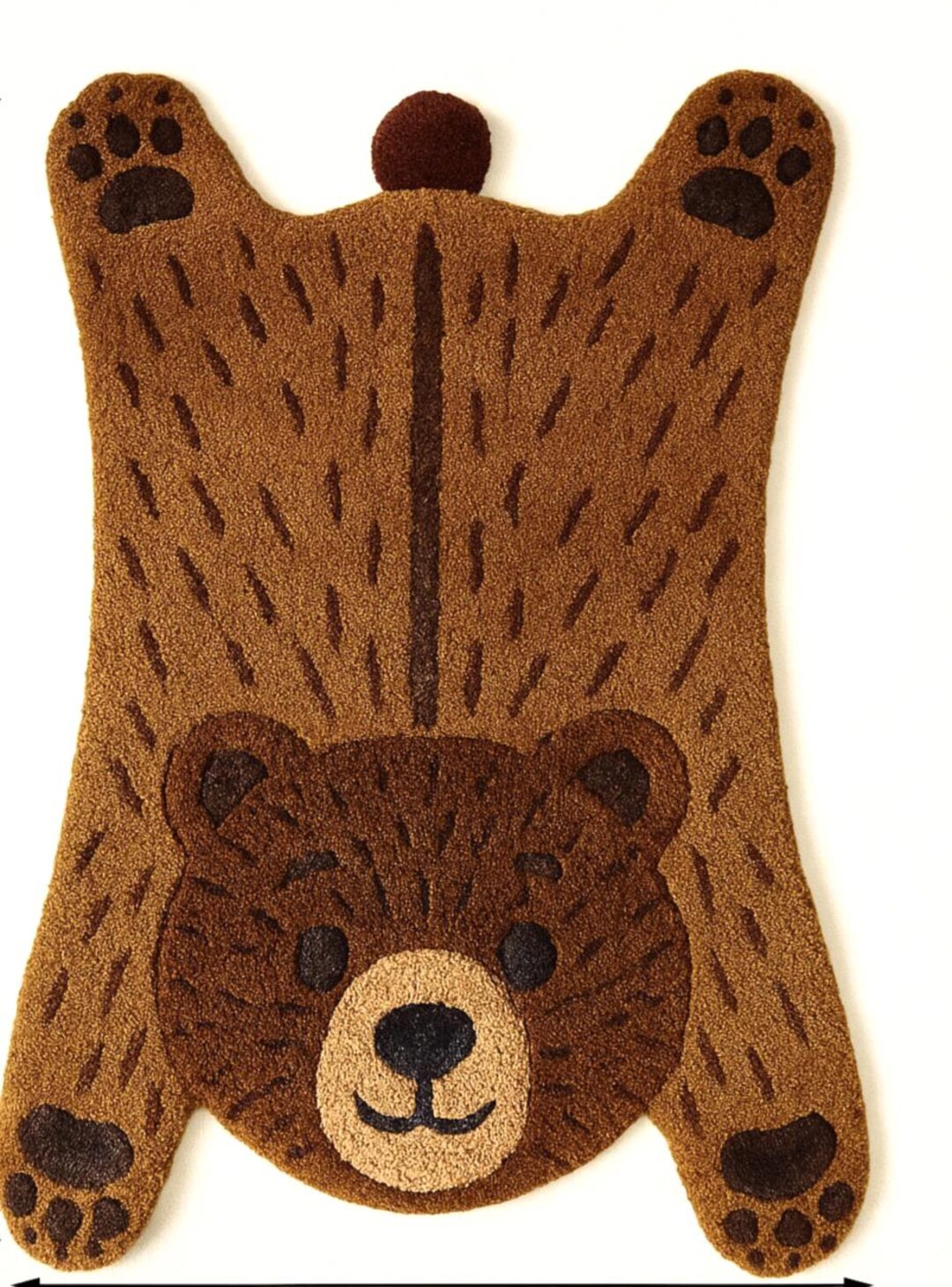 Handmade Tufted Bear Rug: Wool Area Rug for Nursery or Playroom - Etsy