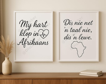 Trots Afrikaans | 10 Proud Afrikaans Sayings PNG Pack | Digital Download | Cricut Sublimation Print for Mugs, Shirts, Wall Art