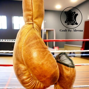 Premium Leather Boxing Gloves for Training & Sparring – Comfortable, Long-Lasting, Handmade with Quality Materials. Gift for Fighters.