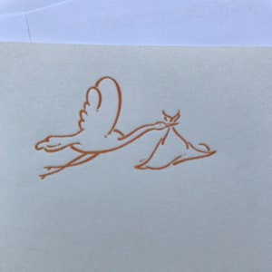 Storch Einladungen (gelb)