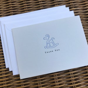 Tarjetas de notas de caballos mecedoras