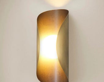 Nordic Brass Wall Sconce, Opal Glass Globe, Modern Home Lighting