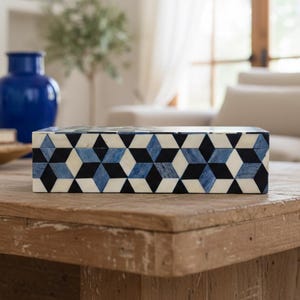 Costa Large — Handmade MDF Decorative Box | Coffee Table Decor, Jewelry Box | Quiet Luxury Storage Box