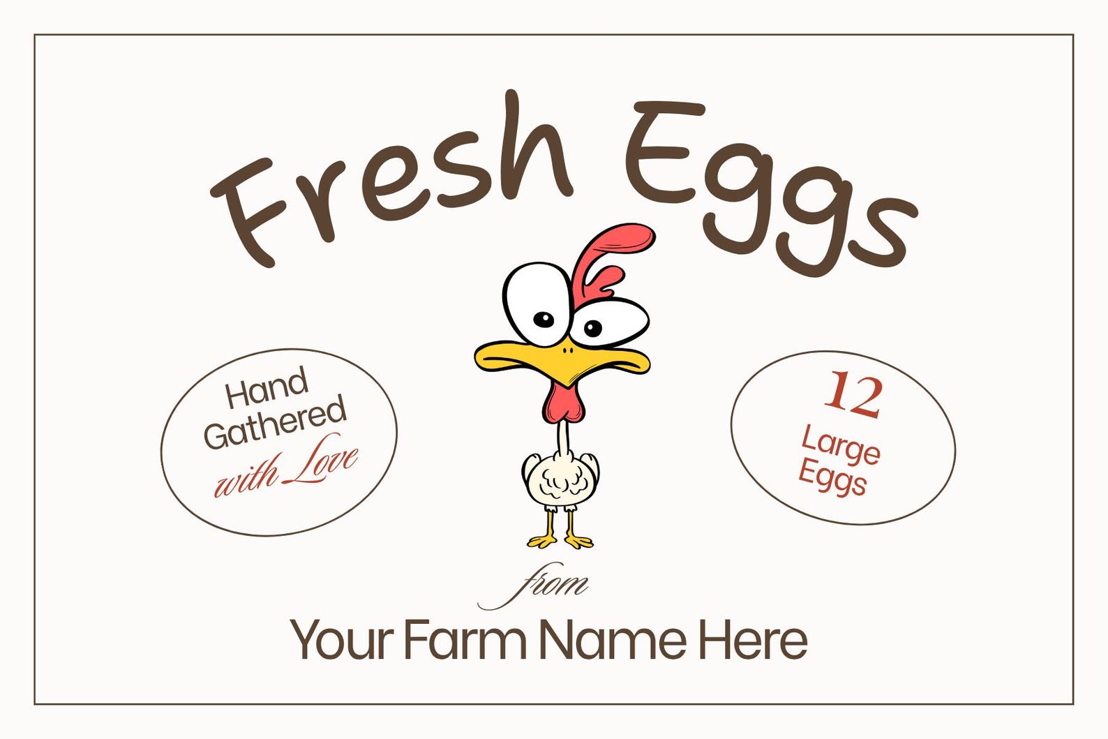 Custom Egg Carton Stickers • Personalized Farm Name Labels • Waterproof ...