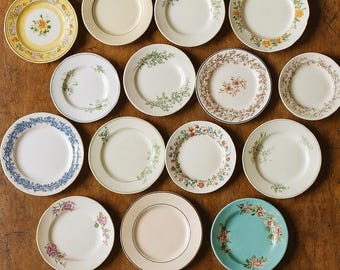 Mismatched Antique Vintage Table Settings Plates Tea Cups Tea Party