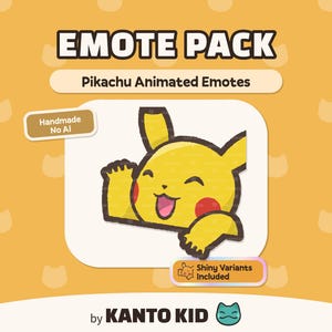 Pikachu Animated Emote | Cute Emotes for Streamers & Gamers | Twitch, Discord, YouTube