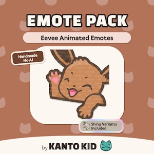 Eevee Animated Emote | Cute Emotes for Streamers & Gamers | Twitch, Discord, YouTube