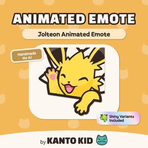 Jolteon Animated Emote | Cute Emotes for Streamers & Gamers | Twitch, Discord, YouTube