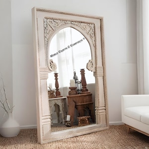 Carved Wood Mirror Frame.